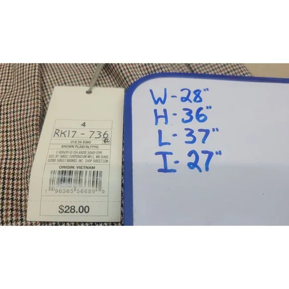 Women's High-Rise Relaxed Fit Tapered Ankle Trousers - A New Day Brown 4 - Picture 4 of 9